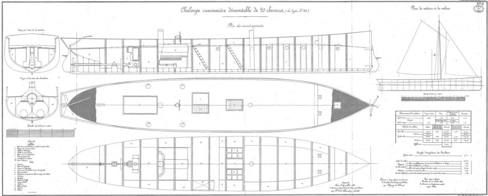 Plan chaloupe canonnière démontabke